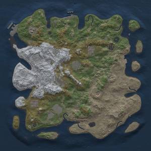 Thumbnail Rust Map: Procedural Map, Size: 4000, Seed: 286433332, 18 Monuments