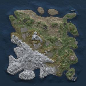 Thumbnail Rust Map: Procedural Map, Size: 3500, Seed: 54369684, 17 Monuments