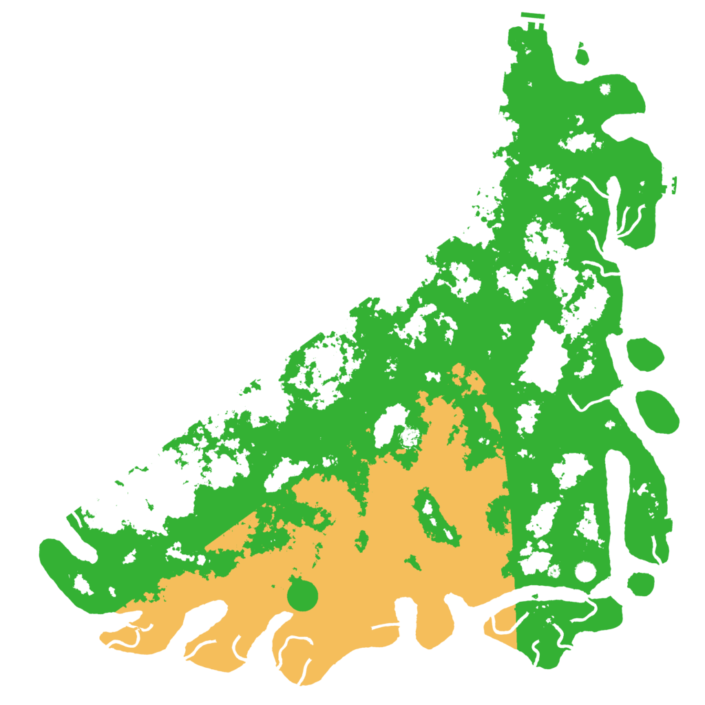 Biome Rust Map: Procedural Map, Size: 6000, Seed: 6258653