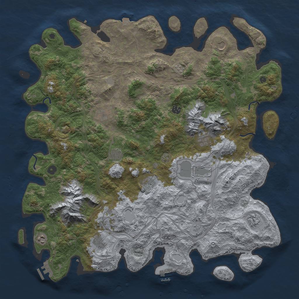 Rust Map: Procedural Map, Size: 5000, Seed: 1457783100, 19 Monuments