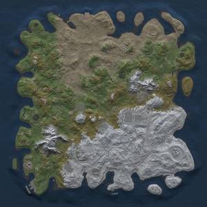 Thumbnail Rust Map: Procedural Map, Size: 5000, Seed: 1457783100, 19 Monuments