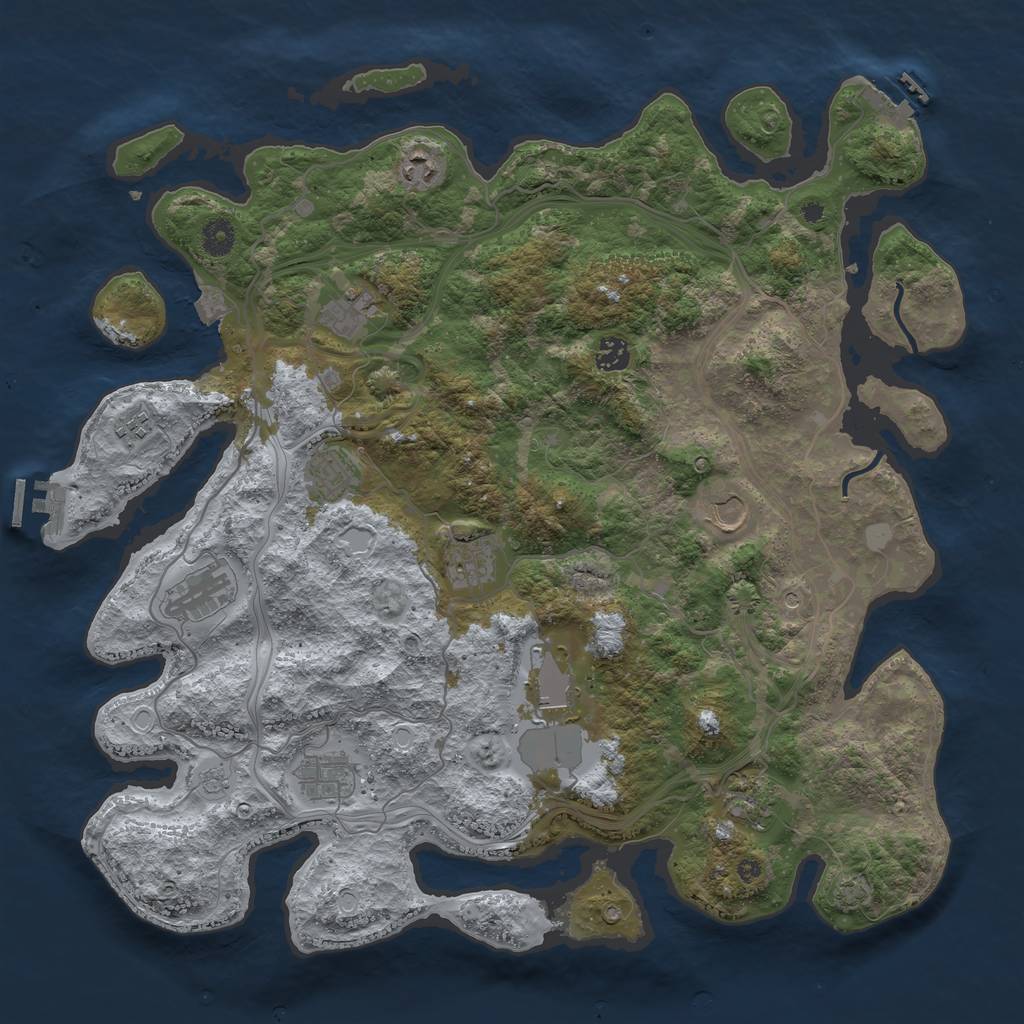 Rust Map: Procedural Map, Size: 4300, Seed: 767855675, 19 Monuments