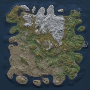 Thumbnail Rust Map: Procedural Map, Size: 4500, Seed: 296852389, 19 Monuments