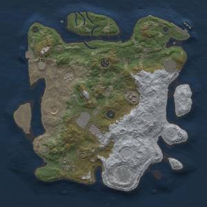 Thumbnail Rust Map: Procedural Map, Size: 3500, Seed: 1016268634, 15 Monuments