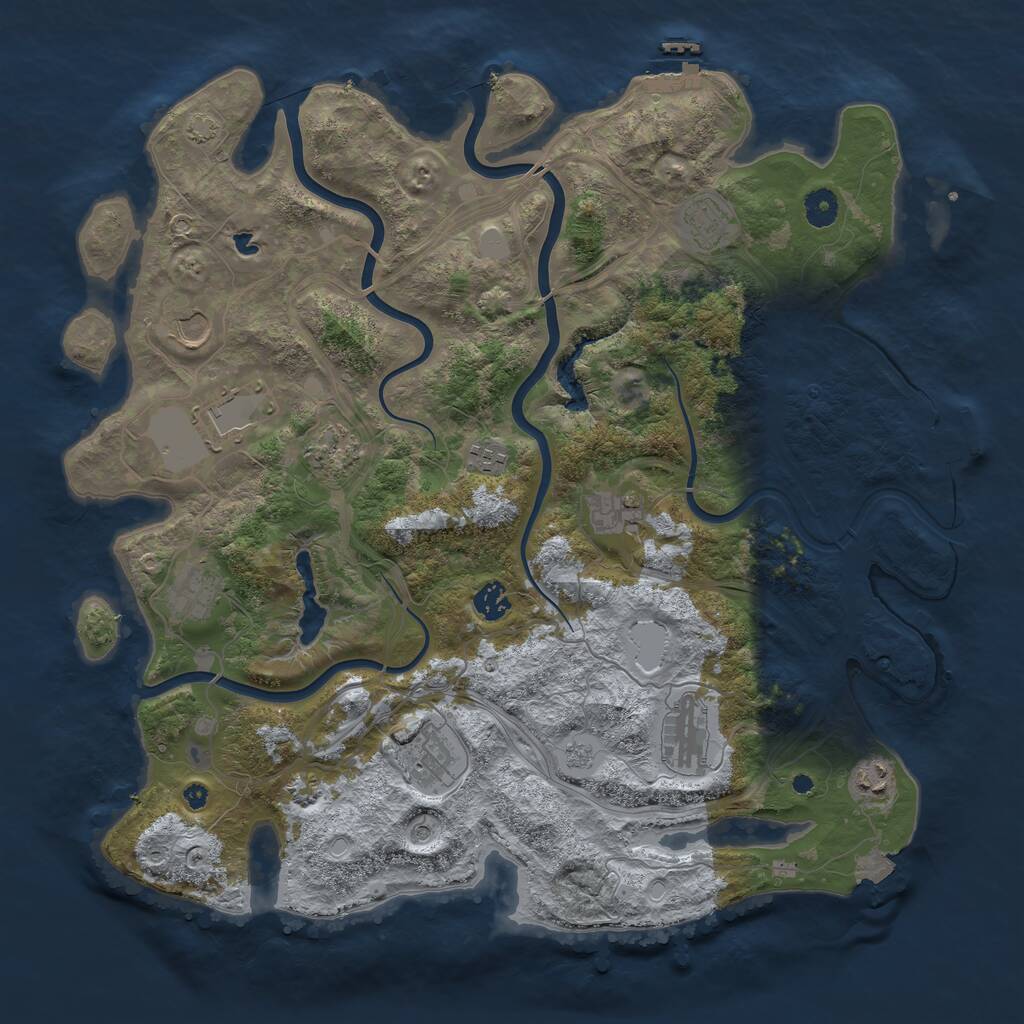 Rust Map: Procedural Map, Size: 4250, Seed: 98172, 17 Monuments