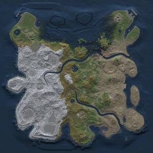 Thumbnail Rust Map: Procedural Map, Size: 3750, Seed: 1029941229, 15 Monuments