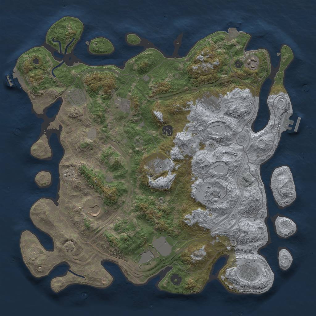 Rust Map: Procedural Map, Size: 4250, Seed: 1431972777, 19 Monuments