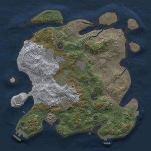 Thumbnail Rust Map: Procedural Map, Size: 3500, Seed: 224525794, 16 Monuments