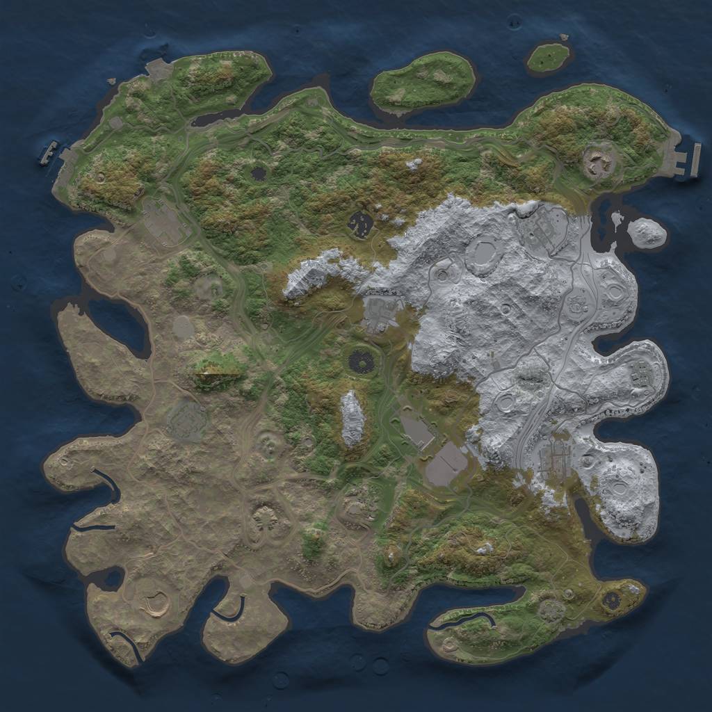 Rust Map: Procedural Map, Size: 4250, Seed: 763532291, 19 Monuments
