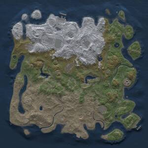 Thumbnail Rust Map: Procedural Map, Size: 4300, Seed: 660615683, 15 Monuments