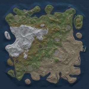 Thumbnail Rust Map: Procedural Map, Size: 4250, Seed: 1846467183, 19 Monuments