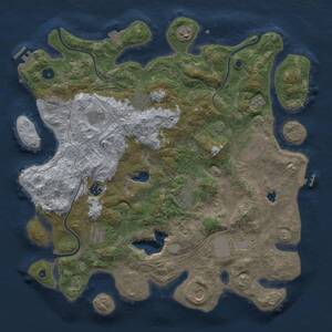 Thumbnail Rust Map: Procedural Map, Size: 4250, Seed: 1846467183, 16 Monuments