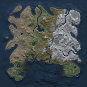 Thumbnail Rust Map: Procedural Map, Size: 4250, Seed: 1735615376, 17 Monuments