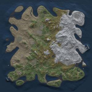 Thumbnail Rust Map: Procedural Map, Size: 4250, Seed: 1735615376, 19 Monuments