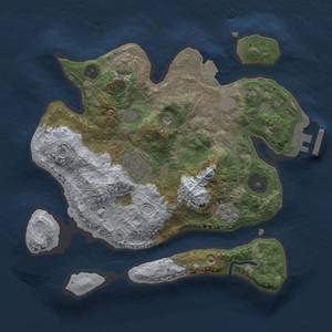 Thumbnail Rust Map: Procedural Map, Size: 2500, Seed: 1673482432, 8 Monuments