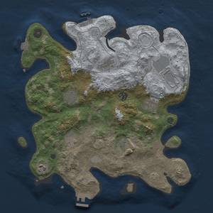 Thumbnail Rust Map: Procedural Map, Size: 3500, Seed: 2103189752, 16 Monuments