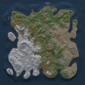 Thumbnail Rust Map: Procedural Map, Size: 4000, Seed: 574686496, 19 Monuments