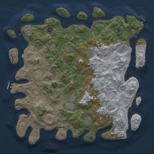 Thumbnail Rust Map: Procedural Map, Size: 4500, Seed: 360283112, 19 Monuments