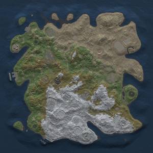 Thumbnail Rust Map: Procedural Map, Size: 4000, Seed: 673860, 19 Monuments