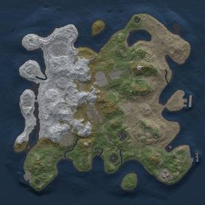 Thumbnail Rust Map: Procedural Map, Size: 3500, Seed: 755184092, 15 Monuments