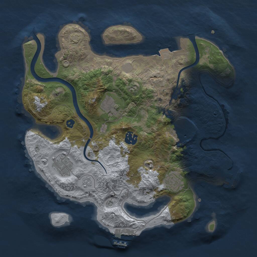 Rust Map: Procedural Map, Size: 3000, Seed: 6739182, 11 Monuments