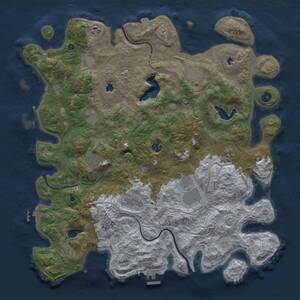 Thumbnail Rust Map: Procedural Map, Size: 4500, Seed: 935286542, 15 Monuments