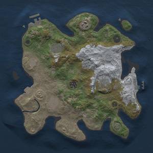 Thumbnail Rust Map: Procedural Map, Size: 3000, Seed: 5024, 14 Monuments