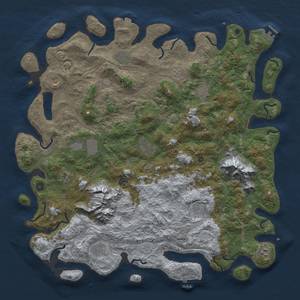 Thumbnail Rust Map: Procedural Map, Size: 5111, Seed: 128555832, 19 Monuments