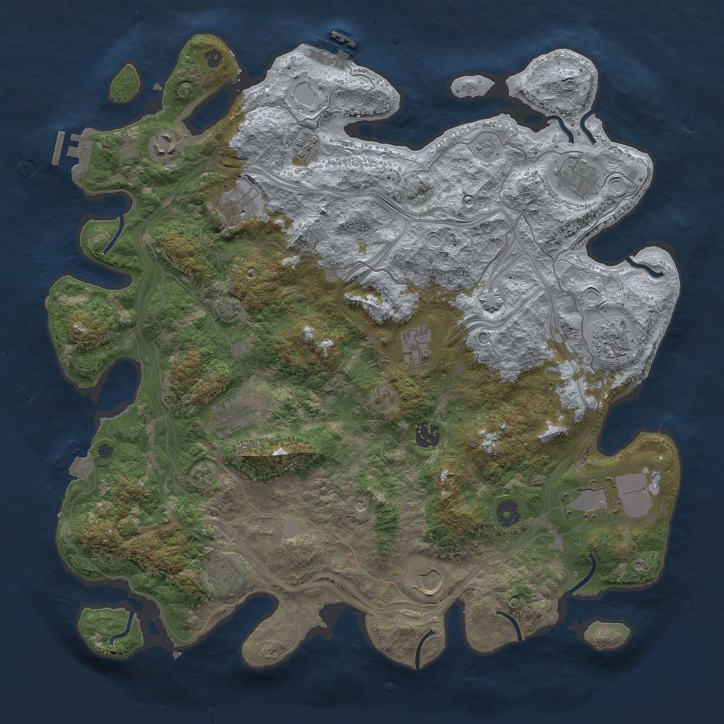 Rust Map: Procedural Map, Size: 4250, Seed: 4723747, 19 Monuments