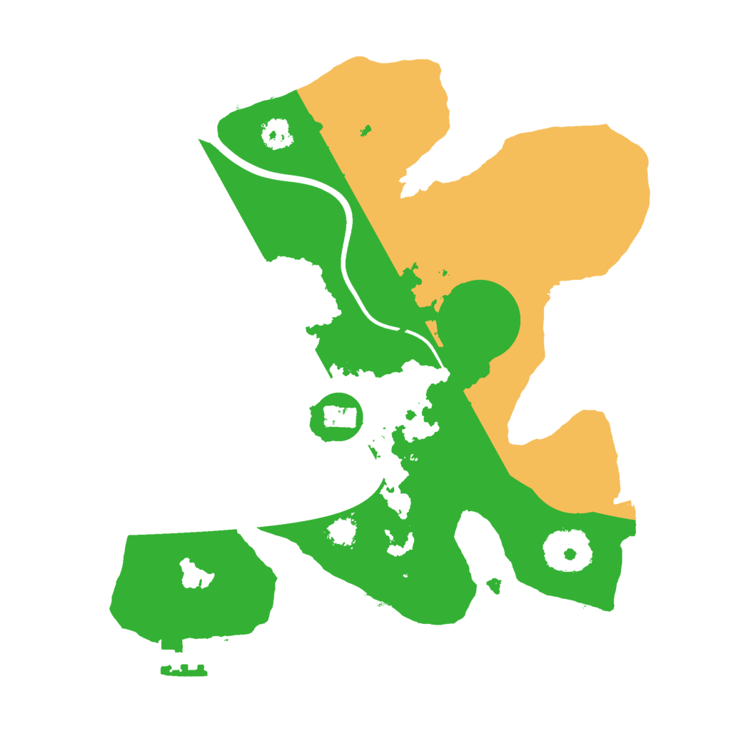 Biome Rust Map: Procedural Map, Size: 2400, Seed: 50001