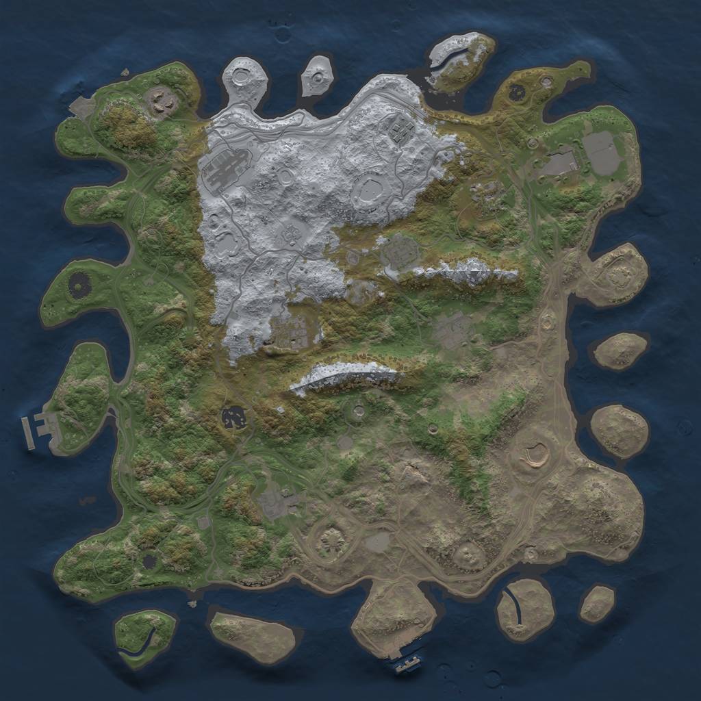 Rust Map: Procedural Map, Size: 4250, Seed: 1588229934, 19 Monuments