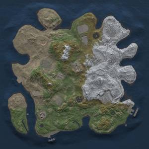 Thumbnail Rust Map: Procedural Map, Size: 3500, Seed: 251712132, 18 Monuments