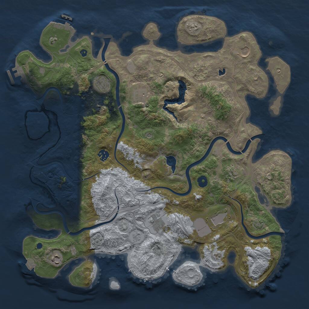 Rust Map: Procedural Map, Size: 4250, Seed: 1754944904, 15 Monuments