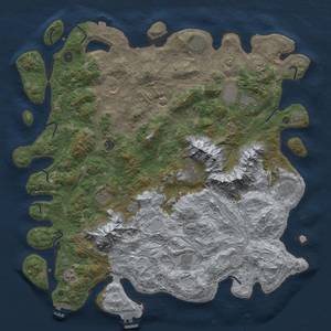 Thumbnail Rust Map: Procedural Map, Size: 5000, Seed: 661175060, 19 Monuments