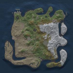 Thumbnail Rust Map: Procedural Map, Size: 3400, Seed: 255624593, 15 Monuments