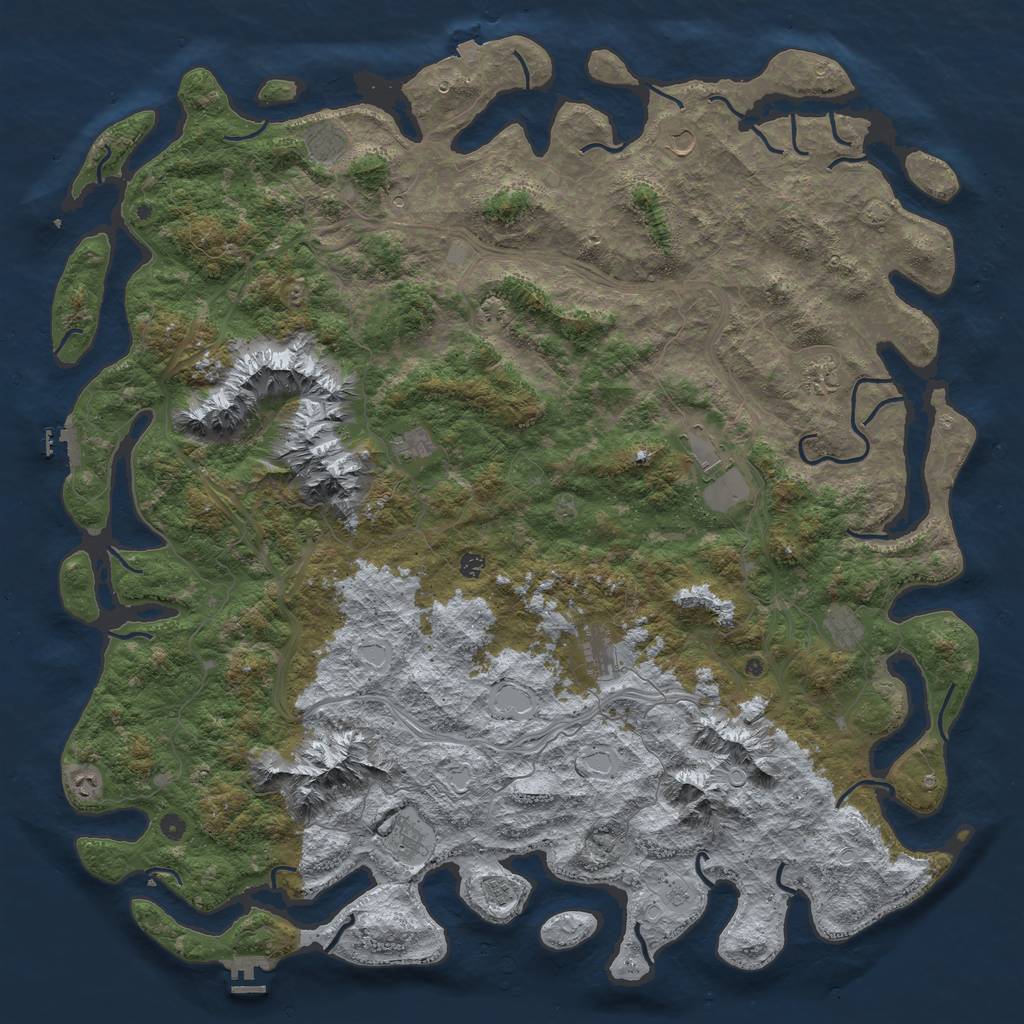 Rust Map: Procedural Map, Size: 6000, Seed: 11052015, 19 Monuments