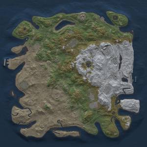 Thumbnail Rust Map: Procedural Map, Size: 4500, Seed: 8012024, 19 Monuments