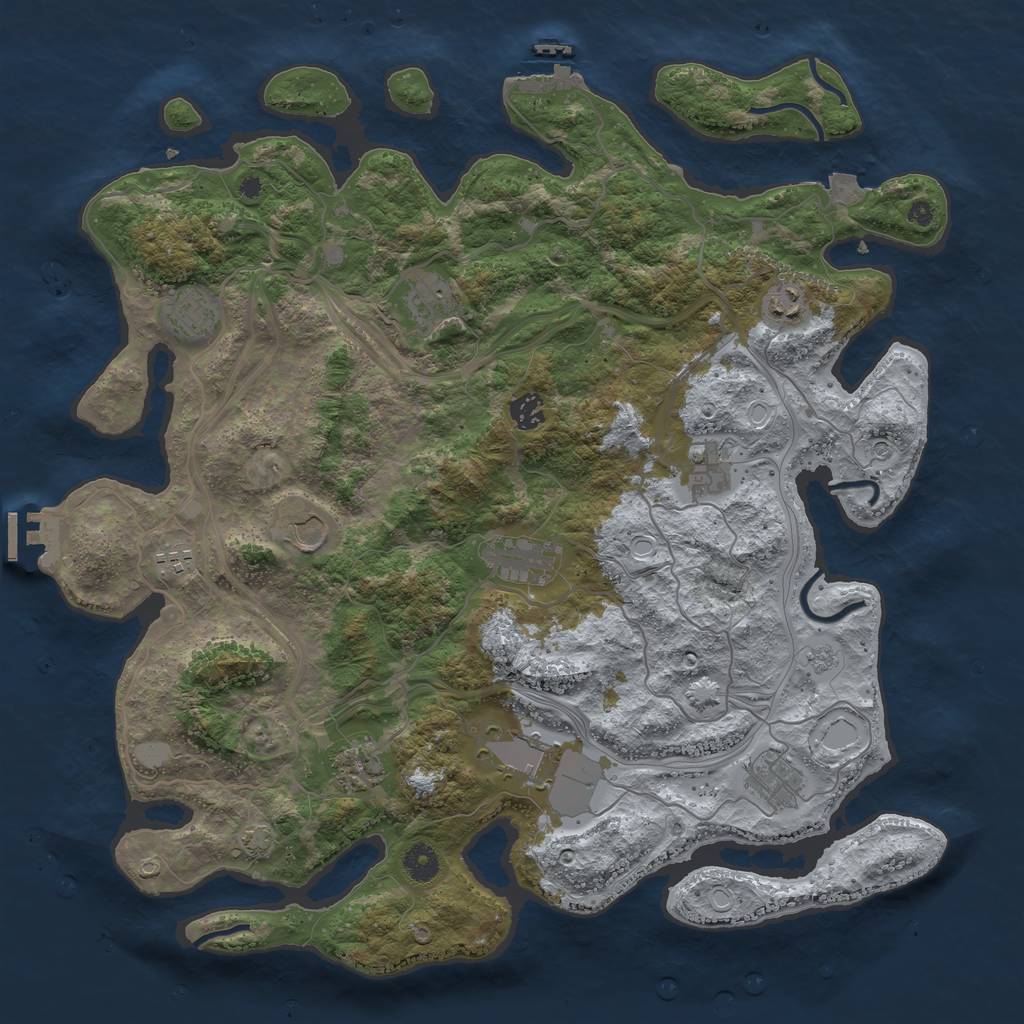 Rust Map: Procedural Map, Size: 4250, Seed: 1082024, 19 Monuments