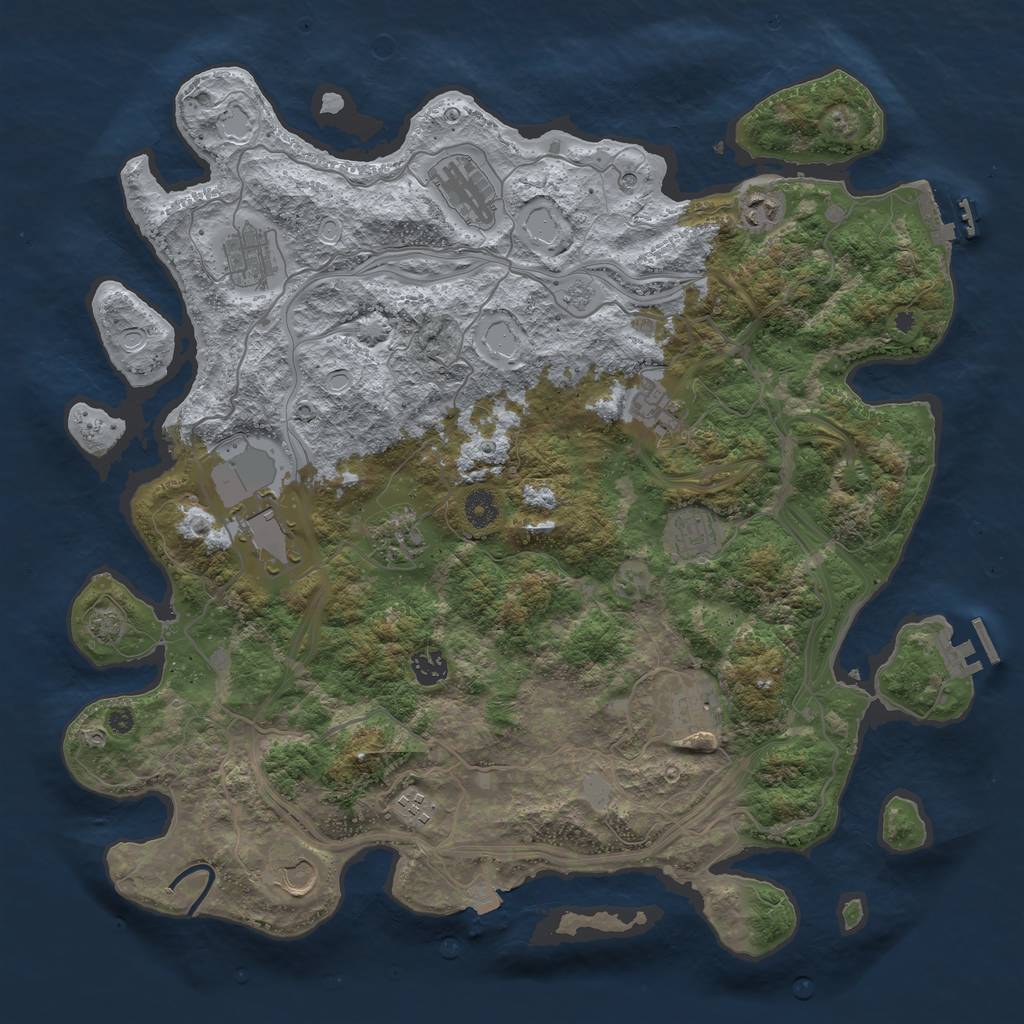 Rust Map: Procedural Map, Size: 4251, Seed: 648252, 19 Monuments