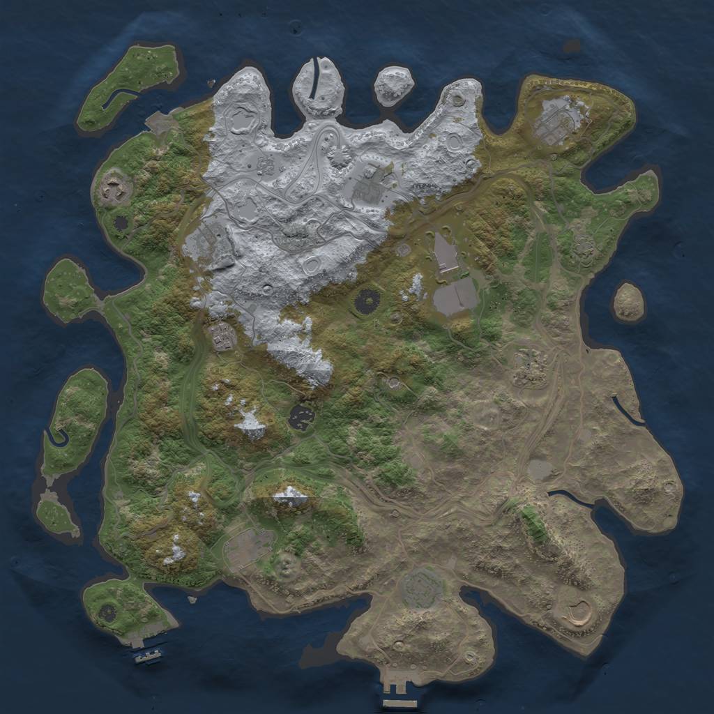 Rust Map: Procedural Map, Size: 4250, Seed: 446486919, 19 Monuments