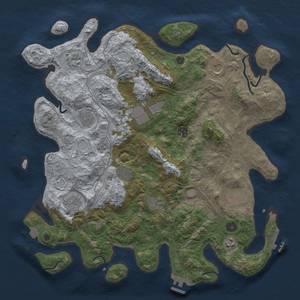 Thumbnail Rust Map: Procedural Map, Size: 4250, Seed: 1144408451, 19 Monuments