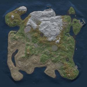 Thumbnail Rust Map: Procedural Map, Size: 3500, Seed: 1088256837, 17 Monuments