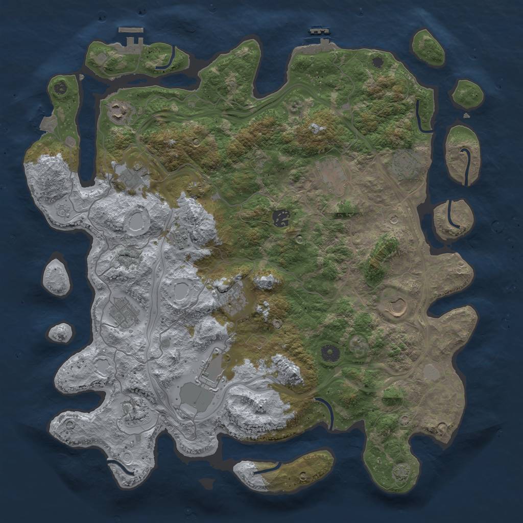 Rust Map: Procedural Map, Size: 4252, Seed: 442183367, 19 Monuments