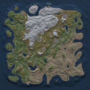 Thumbnail Rust Map: Procedural Map, Size: 4500, Seed: 592710520, 13 Monuments