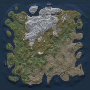 Thumbnail Rust Map: Procedural Map, Size: 4500, Seed: 592710520, 19 Monuments