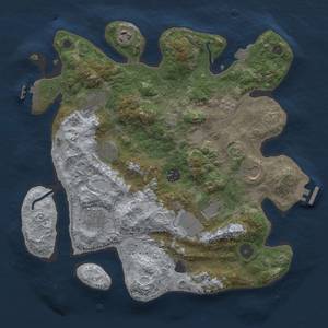 Thumbnail Rust Map: Procedural Map, Size: 3500, Seed: 1733118442, 16 Monuments