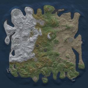 Thumbnail Rust Map: Procedural Map, Size: 4500, Seed: 262465478, 19 Monuments