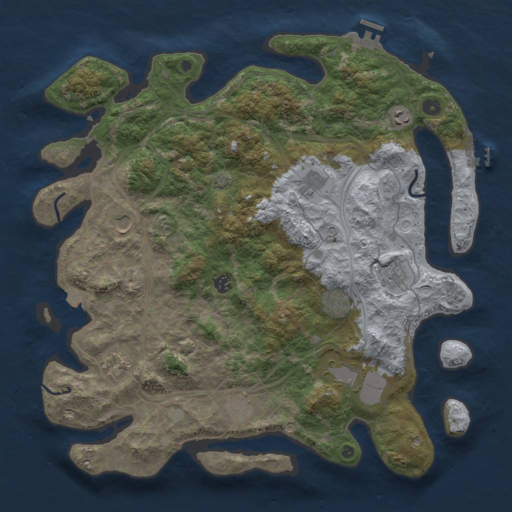 Rust Map: Procedural Map, Size: 4250, Seed: 8012024, 18 Monuments