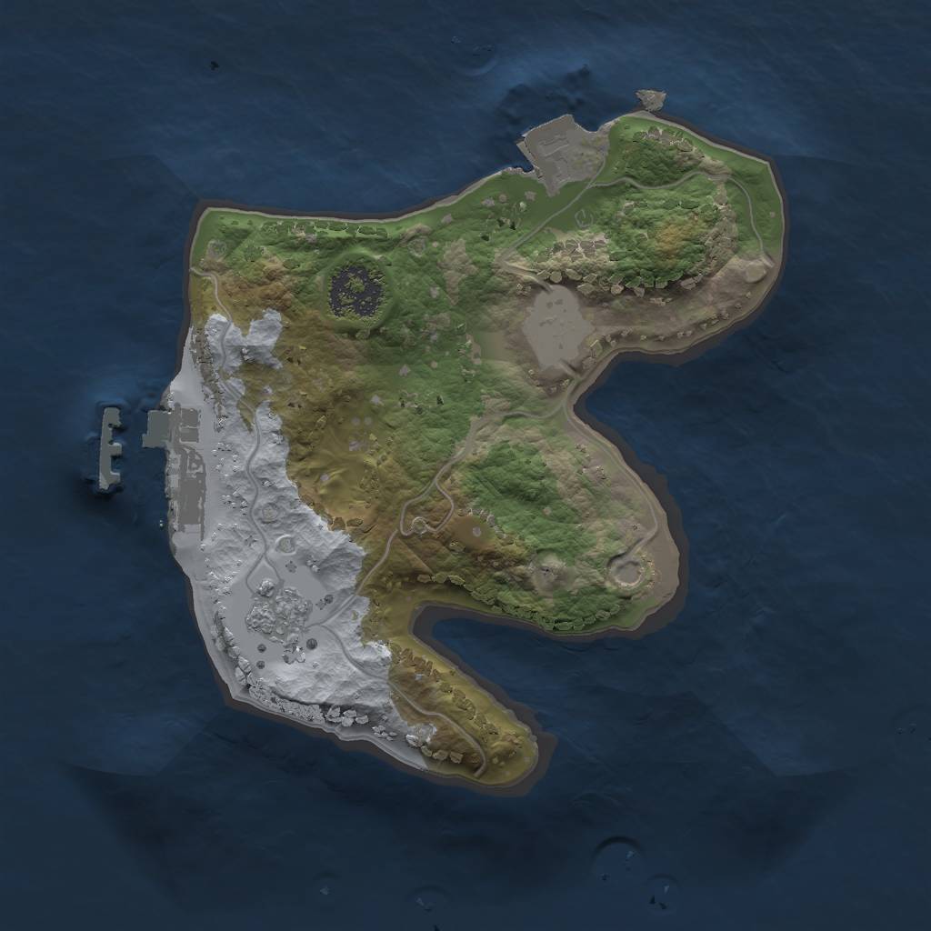 Rust Map: Procedural Map, Size: 1750, Seed: 1873197404, 5 Monuments