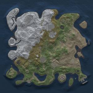 Thumbnail Rust Map: Procedural Map, Size: 3500, Seed: 1616930688, 17 Monuments